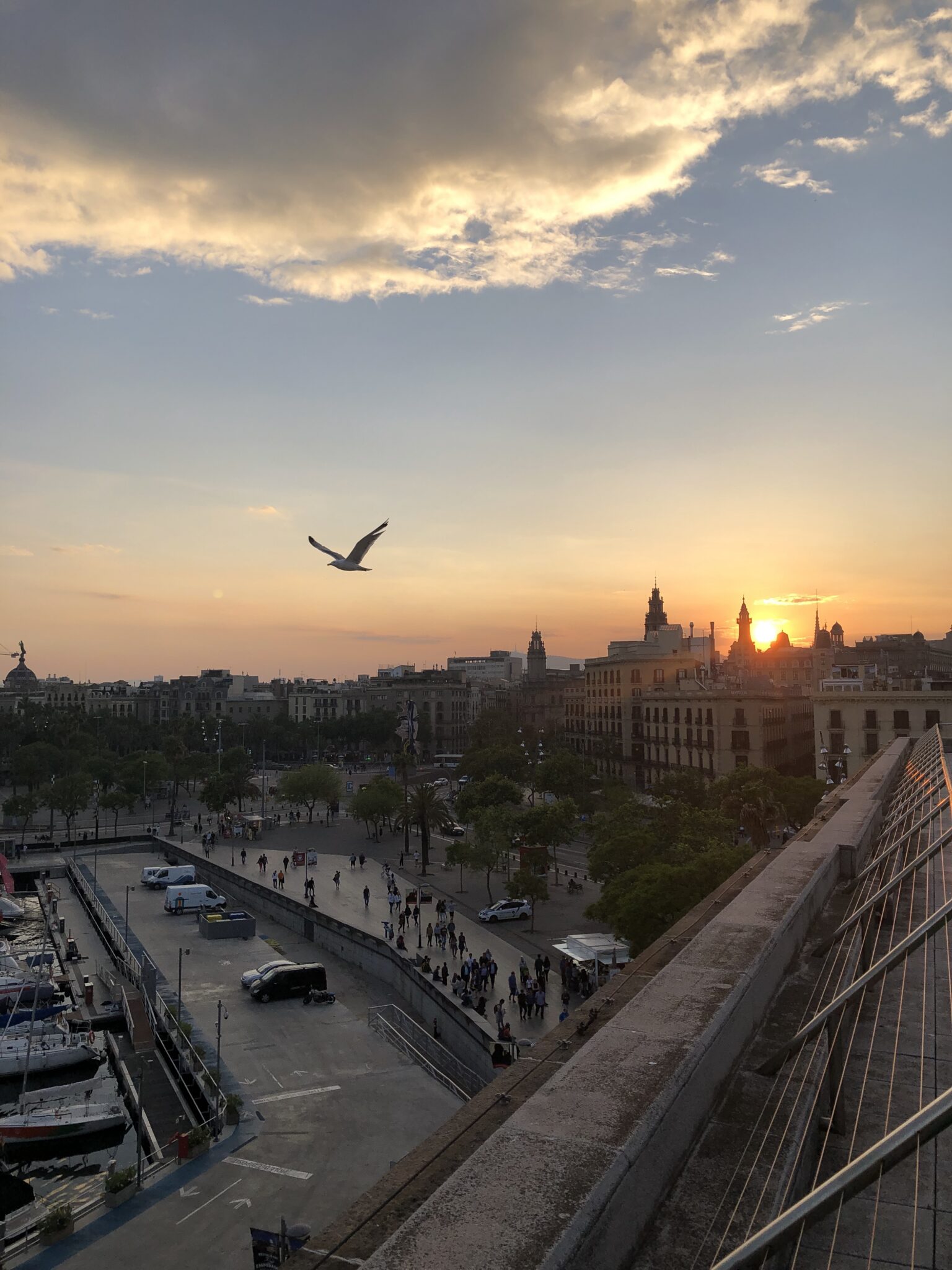 Atardecer sobre Barcelona